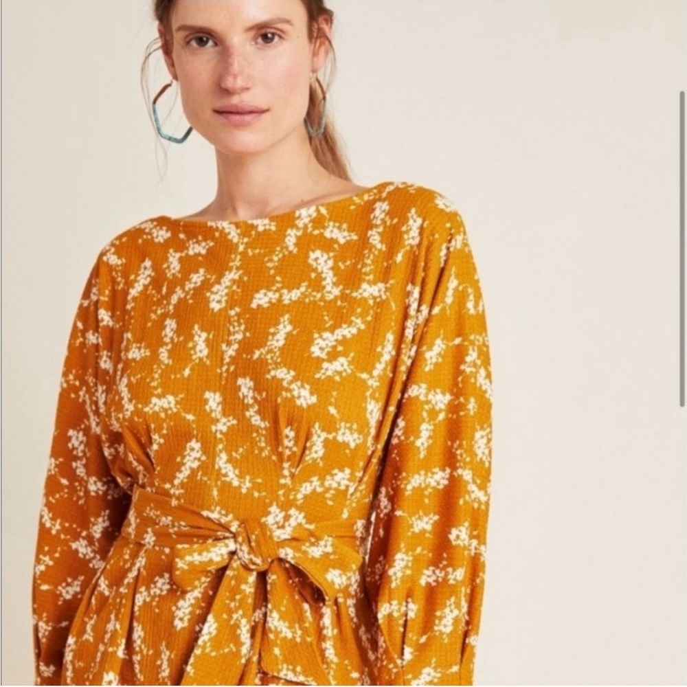 Anthropologie Orange Blouse Top - Picture 2 of 15